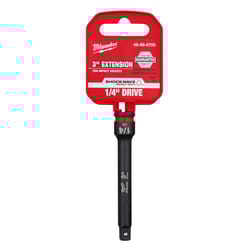Milwaukee Shockwave 3 in. X 1/4 in. drive SAE 6 Point Impact Extension 1 pc