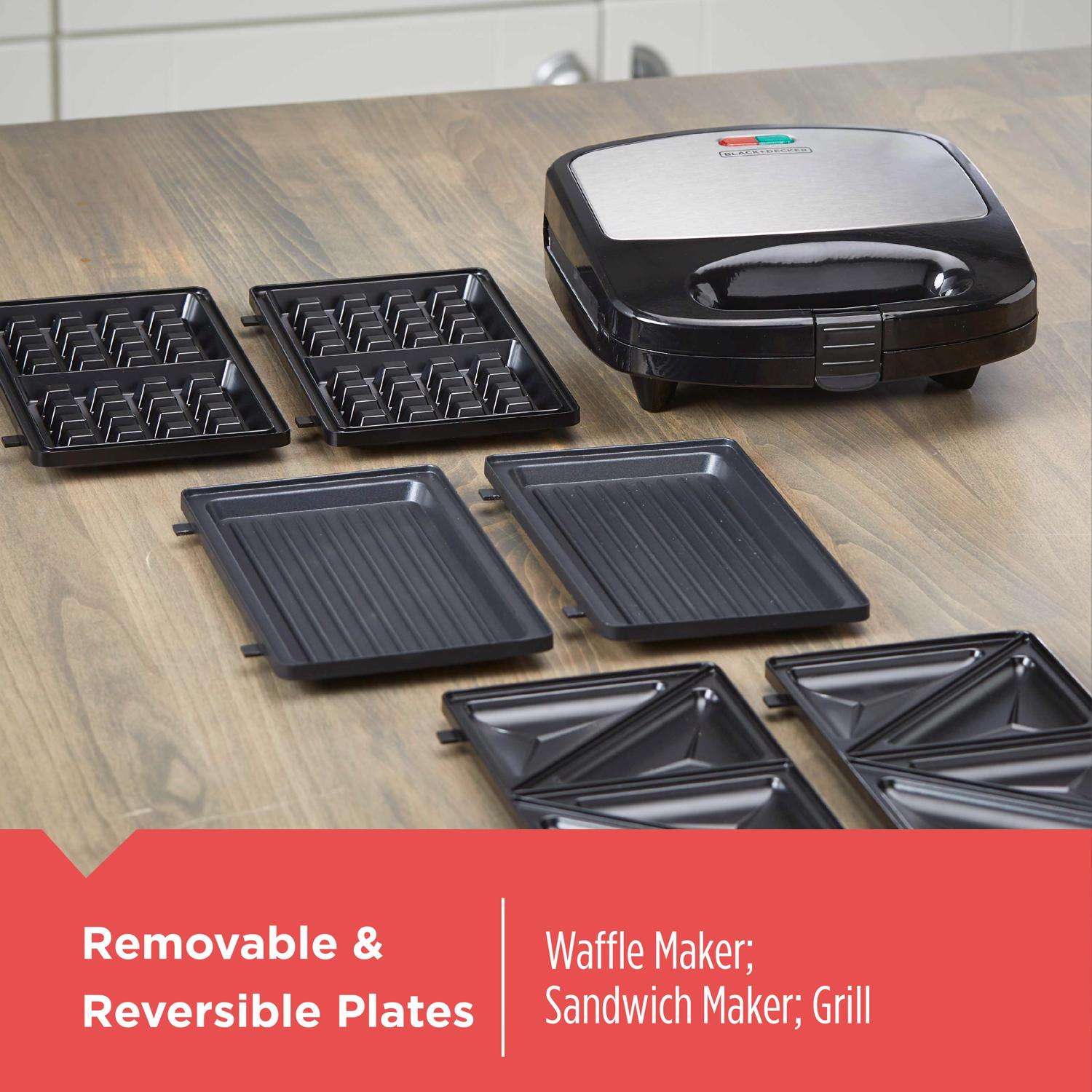 Black+Decker 4 waffle Black Stainless Steel Waffle Maker - Ace Hardware