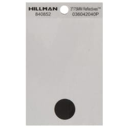 Hillman 3 in. Reflective Black Vinyl Self-Adhesive Special Character Period 1 pc