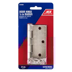 Ace 3-1/2 in. L Satin Nickel Residential Door Hinge 1 pk