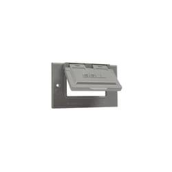 Bell Rectangle Aluminum 1 gang 2.813 in. H X 4.563 in. W Weatherproof Cover