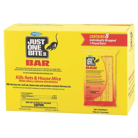 Dry-Up Bars, Mouse and Rat Killer, 16oz Bait Block Bars (4-Pack