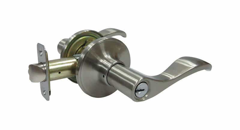 Faultless Naples Lever Satin Nickel Metal Lever Lock 3 Right