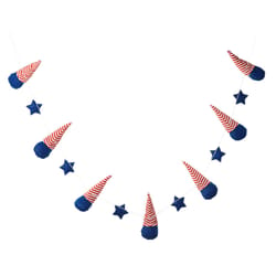 Glitzhome Patriotic Garland Polyester 1 pc