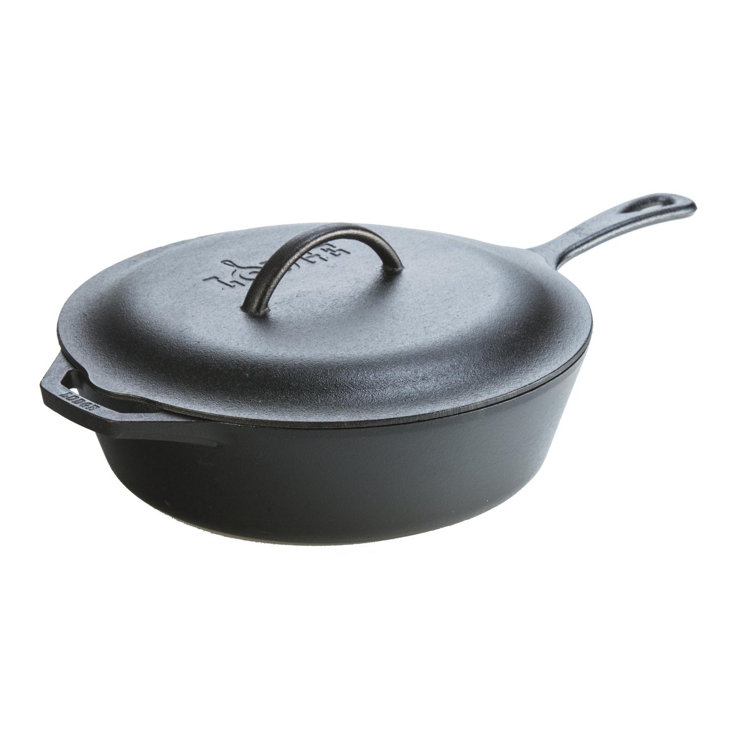 Lodge Cast Iron Deep Skillet 11.75 in. 0.53 qt Black Sansujyuku sansujyuku.com