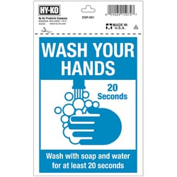 Hy-Ko English Blue Health Safety Sign 7 in. H X 5 in. W