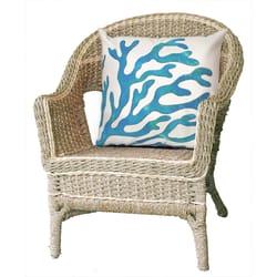 Liora Manne Visions I Blue Coral Polyester Throw Pillow 20 in. H X 2 in. W X 20 in. L