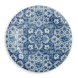 Tarhong Atlantic Blue Blue/White Melamine Dinner Plate 10.5 in. D 1 pc