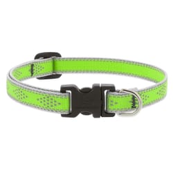 Lupine Pet Reflective Green Diamond Nylon Dog Adjustable Collar