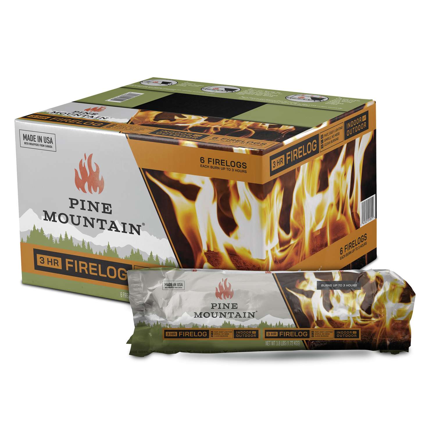 Pine Mountain Fire Log 6 pk Ace Hardware