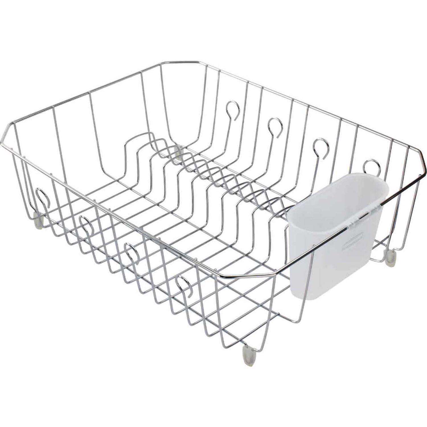 Rubbermaid 17.6 in. L X 13.8 in. W X 5.9 in. H White Steel Dish Drainer -  Ace Hardware