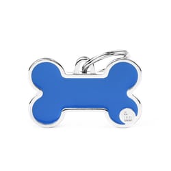 MyFamily Basic Blue Bone Aluminum Dog Pet Tags Large