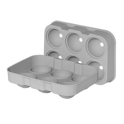 OGGI 6 ct Gray Silicone Big Ice Cube Trays