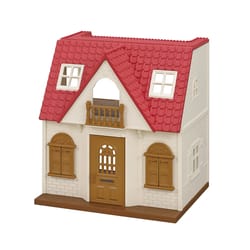 Calico Critters Red Roof Cozy Cottage Dollhouse 24 pc