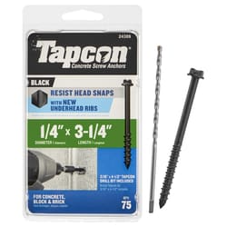 Tapcon 1/4 in. X 3-1/4 in. L Hex Drive Hex Head High/Low Concrete Screws