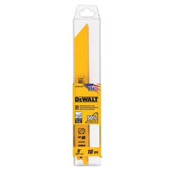 DeWalt 8 in. Bi-Metal Reciprocating Saw Blade 18 TPI 1 blade