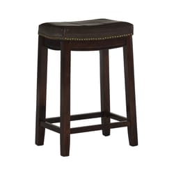 Linon Home Decor Brown Polyurethane Barstool 24 in.