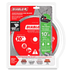 Diablo 10 in. D X 5/8 in. Diamond Continuous Rim Masonry Cut-Off Disc 1 pk