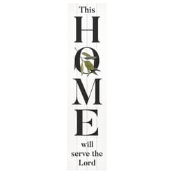 P Graham Dunn Multicolored Wood 60 in. H X 14 in. L X 0.75 in. W This Home will serve the Lord Porch