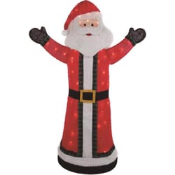 Celebrations Tinsel Santa 4.75 ft. Yard Decor