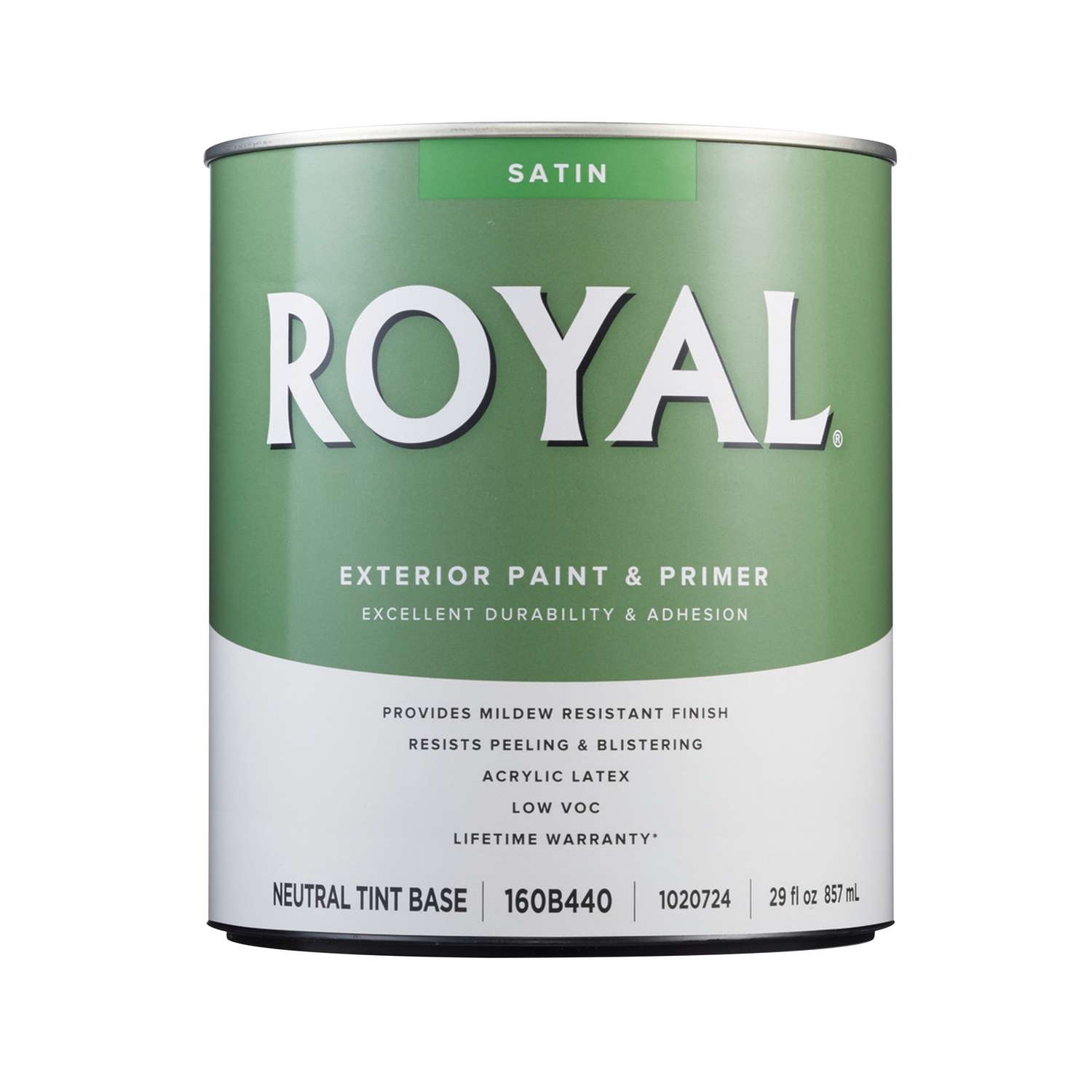 Royal Satin Tint Base Neutral Base Paint Exterior 1 qt
