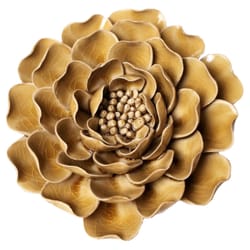 Chive English Garden 2.16 in. H X 5 in. W X 5 in. L Glazed Caramel Ceramic Charm Peony Wall Flower