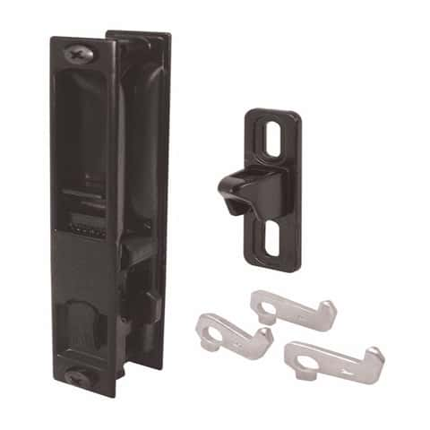 Prime Line Sliding Door Handle Set Black C 1043