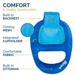 Swimways Blue Fabric/Mesh Inflatable Recliner Pool Float