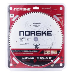 Norske 12 in. D X 1 in. Ultra Thin Kerf Carbide Saw Blade 80 teeth 1 each