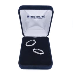 Montana Silversmiths Women's Braided Rope Hoop Hoop Silver Earrings Brass Water Resistant