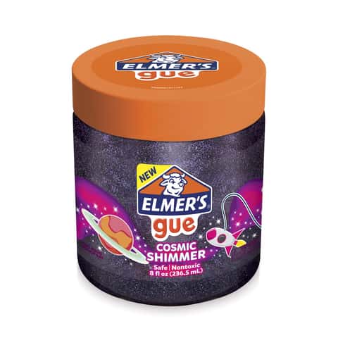 Elmer's Gue Premade Slime, Cosmic Shimmer Glitter Slime, 2 Count