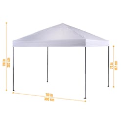 Crown Shades One Touch Polyester Canopy 10 ft. H X 6.16 ft. W X 10 ft. L