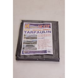 King Tarpaulin 12 ft. W X 20 ft. L Heavy Duty Vinyl Tarp Gray