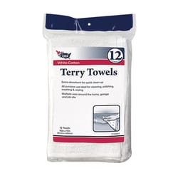 Paint USA Cotton Terry Terry Towels 14 in. W X 17 in. L 12 pk