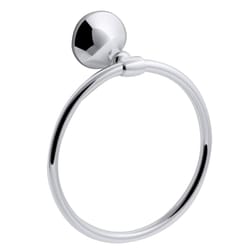 Kohler Elliston Polished Chrome Silver Towel Ring Metal