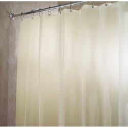iDesign Sand Vinyl Solid Shower Curtain