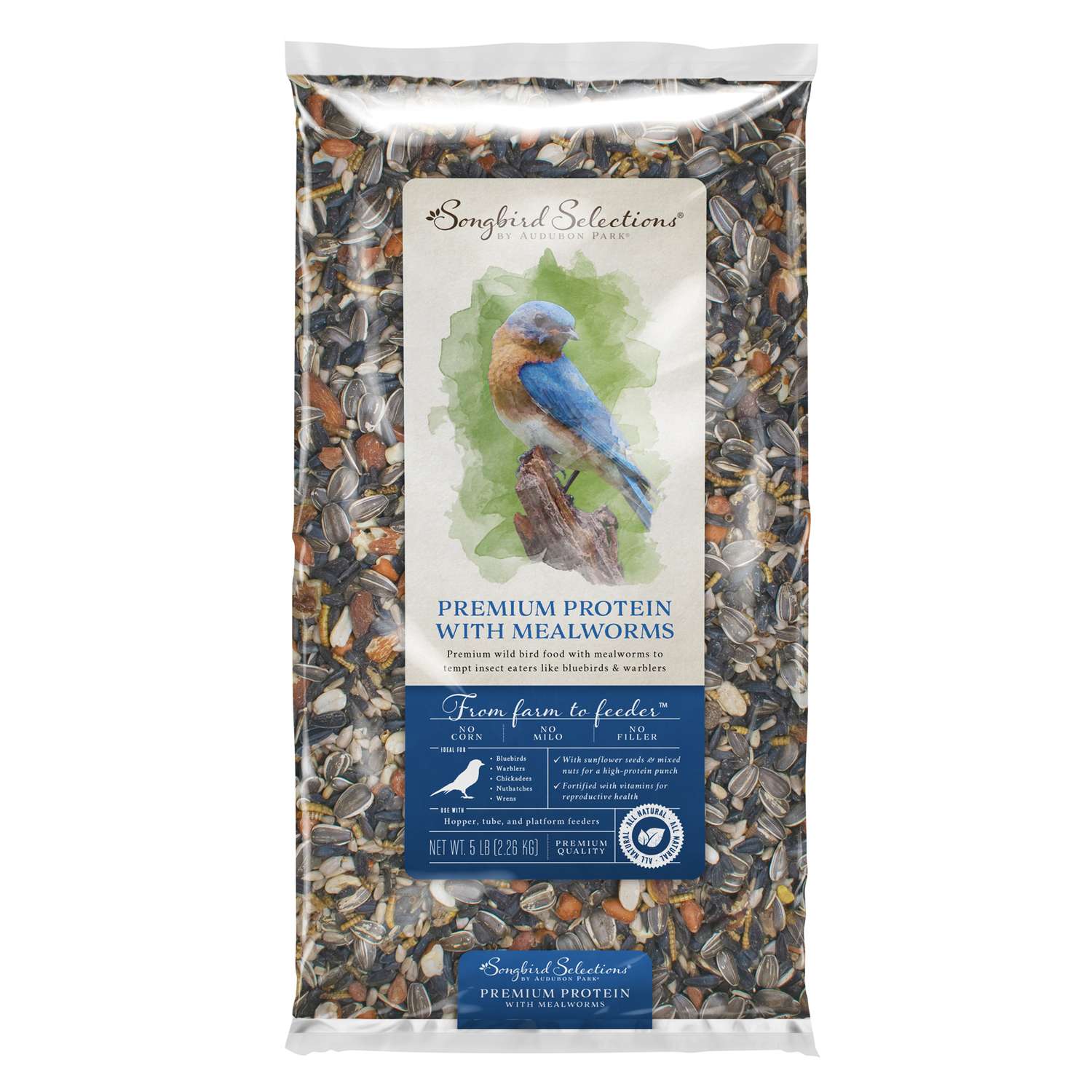 Global Harvest Foods Songbird Selections Wild Bird/Poultry Bird Seed Mealworm 5 lb. Ace Hardware