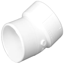 Charlotte Pipe Schedule 40 6 in. Spigot X 6 in. D Hub PVC 22-1/2 Degree Street Elbow 1 pk