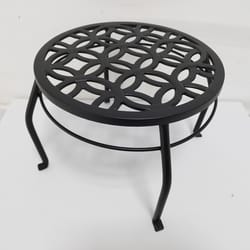 Living Accents 9 in. H Black Cast Iron Plant Stand