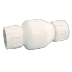 White Pvc 4 Swing Check Valve S X S The Drainage Products Store