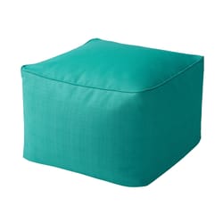 Jordan Manufacturing Turquoise Polyester Fabric Ottoman