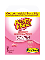 Pepto Bismol Lil Drugstore Upset Stomach Reliever 6 ct