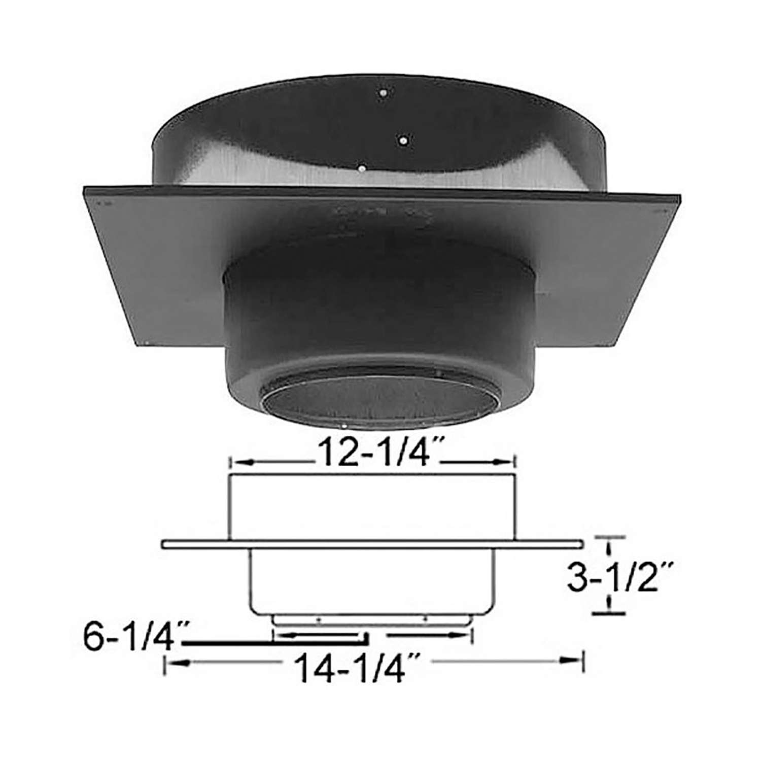 Selkirk 6 in. Stainless Steel Stove Pipe Ceiling Support Kit Ace Hardware