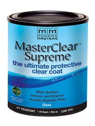 Modern Masters MasterClear Supreme Gloss Clear Water-Based Protective Coating 1 qt