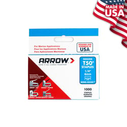 Arrow Monel T50 3/8 in. W X 1/4 in. L Flat Crown Heavy Duty Staples 1000 pk