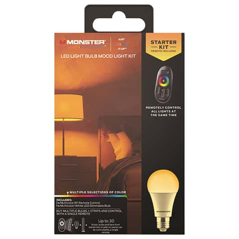 Monster Just Color It Up A19 E26 Medium Mood Light Color Bulb