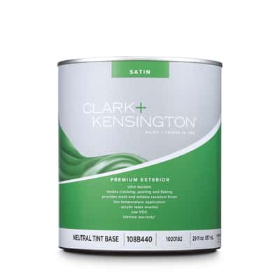 Clark+Kensington Satin Tint Base Neutral Base Acrylic Latex Paint ...