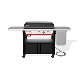 Weber Slate 30 Rust-Resistant 3 Burner Natural Gas Digital Thermometer Outdoor Griddle Black 30IN ACE EXCLUSIVE