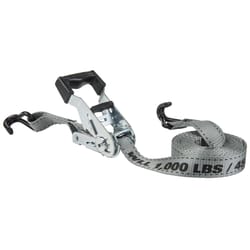 Keeper 1 in. W X 12 ft. L Gray Ratchet Tie Down Strap 1000 lb 4 pk