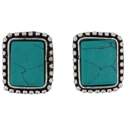 Montana Silversmiths Women's Vista Rectangle Silver/Turquoise Earrings